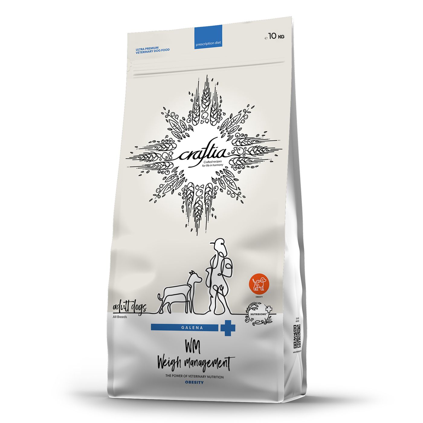 Ветеринарная диета CRAFTIA GALENA DOG WEIGHT MANAGEMENT (Obesity) Вейт Менеджмент (Обесити) для собак при избыточном весе 10 кг