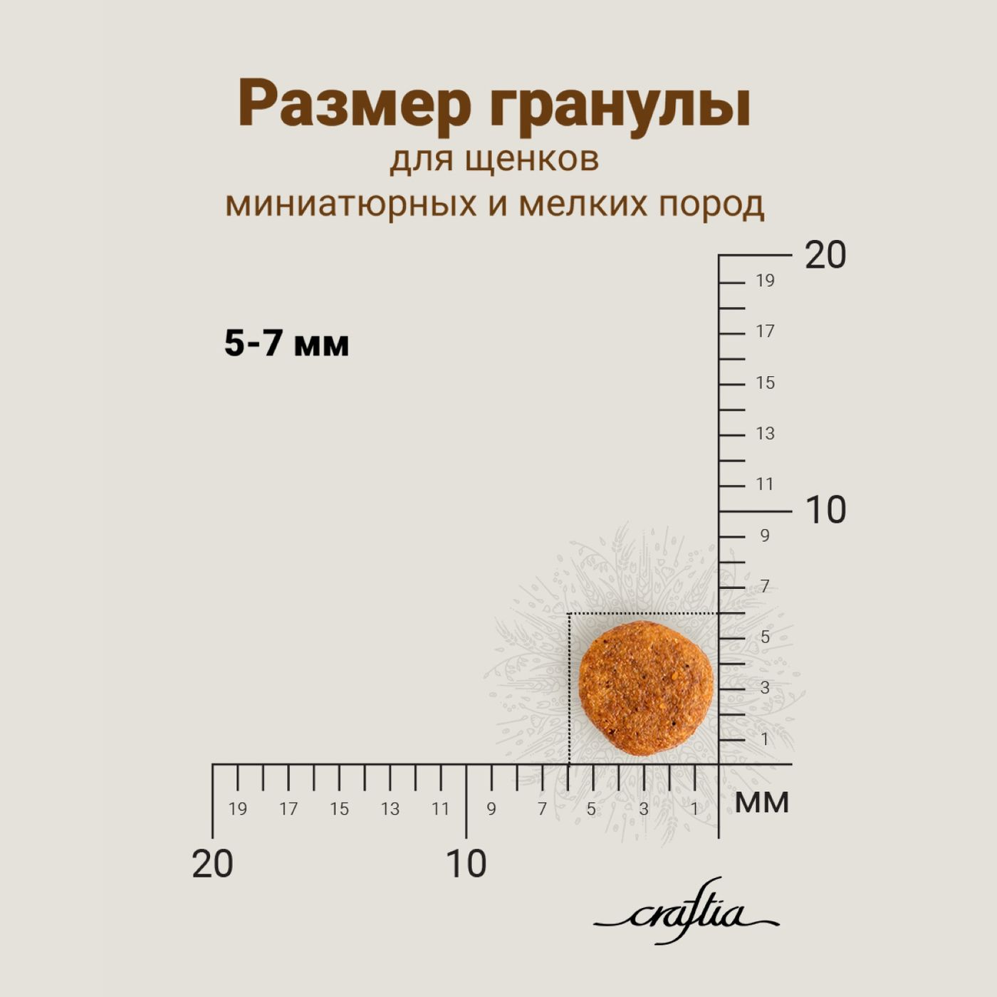 Сухой корм CRAFTIA NATURA для щенков миниатюрных и мелких пород из лосося с сельдью 640 г — фото 11