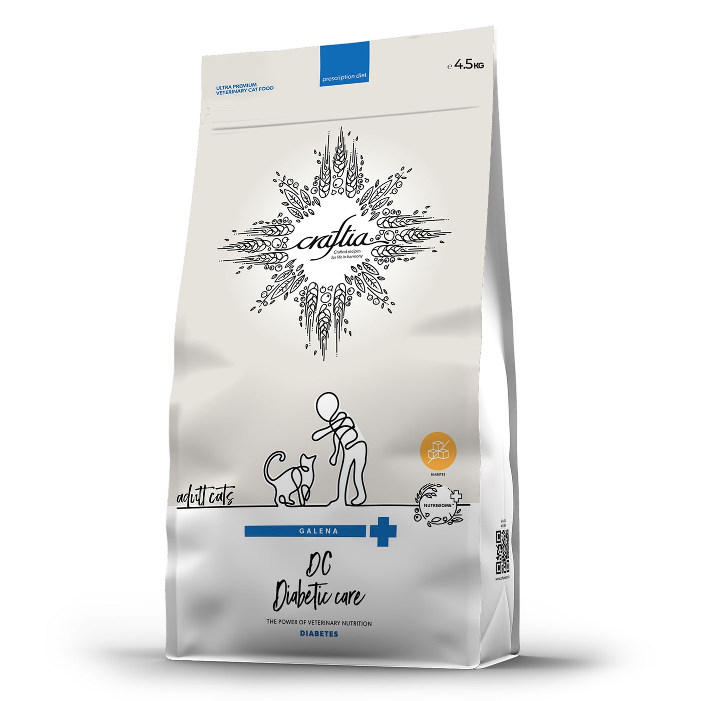Ветеринарная диета CRAFTIA GALENA CAT DIABETIC CARE Диабетик для кошек при сахарном диабете 4,5 кг