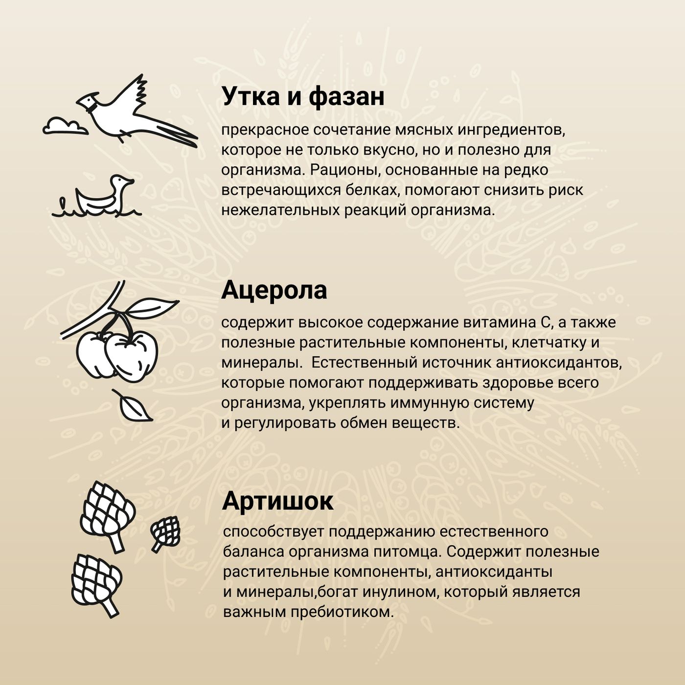 Сухой корм CRAFTIA NATURA для взрослых собак миниатюрных и мелких пород из утки с фазаном 2 кг — фото 5