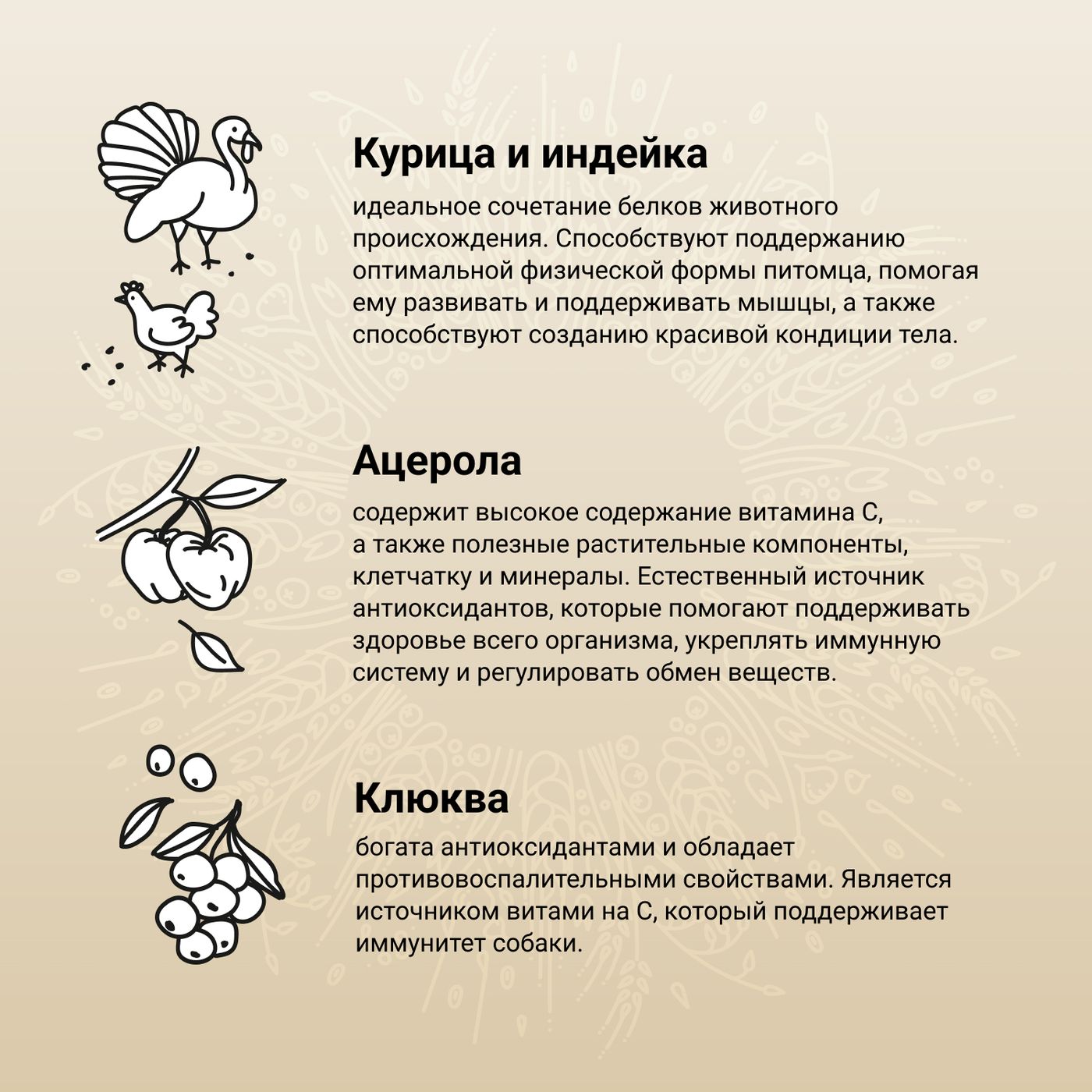 Сухой корм CRAFTIA NATURA для щенков миниатюрных и мелких пород из курицы и индейки 2 кг — фото 5