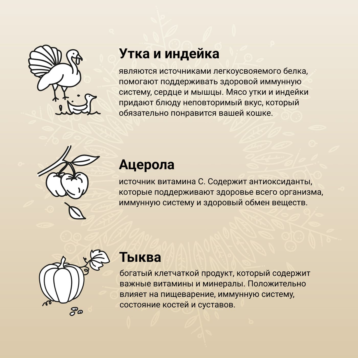 Сухой корм CRAFTIA HARMONA для взрослых кошек из утки и индейки 1,4 кг — фото 4