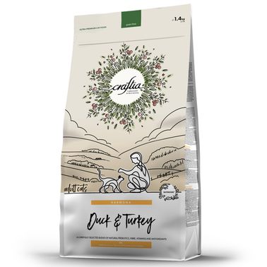 Сухой корм CRAFTIA HARMONA для взрослых кошек из утки и индейки 1,4 кг